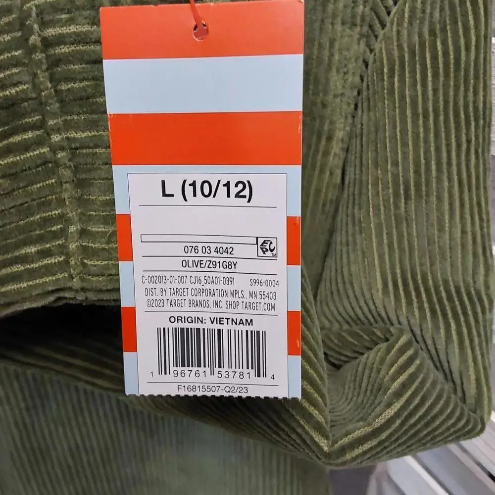 Olive Green Corduroy Shirt Jacket | Cat & Jack | L (10/12)